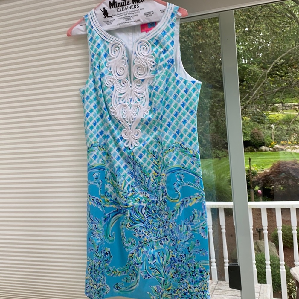 Lilly Pulitzer Blue and White Mini Dress